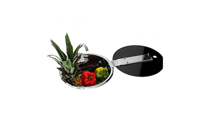 Can Musluklu Yuvarlak Evye Krom