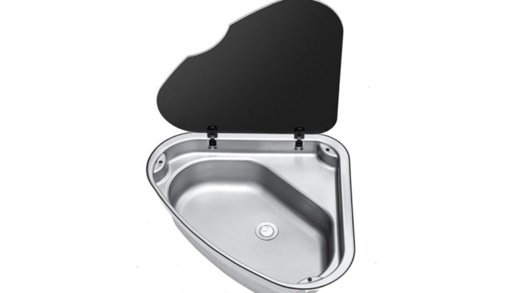 Thetford Köşe Evye Basic Line 33 Paslanmaz Çelik